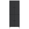 Ensemble de Meubles 2 pcs Noir Bois d'ingénierie 648229648229