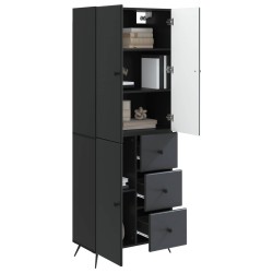 Ensemble de Meubles 2 pcs Noir Bois d'ingénierie 648230648230