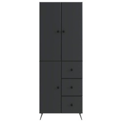 Ensemble de Meubles 2 pcs Noir Bois d'ingénierie 648230648230