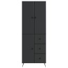 Ensemble de Meubles 2 pcs Noir Bois d'ingénierie 648230648230