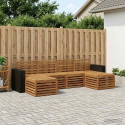 Ensembles de canapés 6 pcs Naturel Bois d'Acacia Massif 648231648231