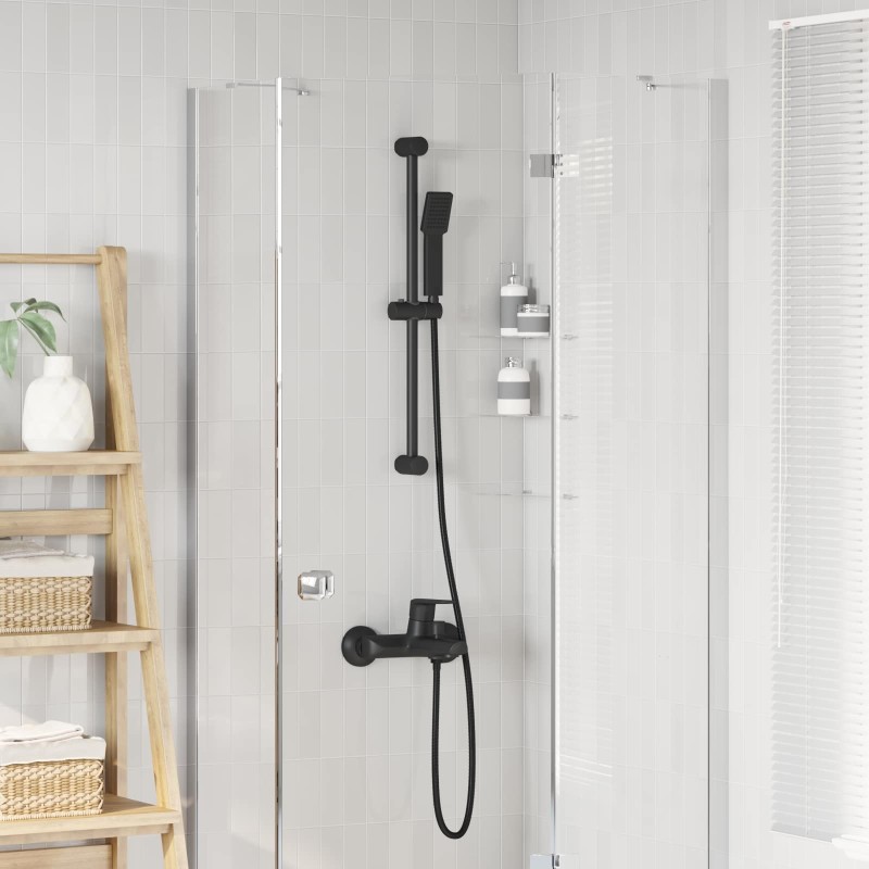 Ensemble de Système de Douche Noir 70 cm Acier inoxydable 648235648235