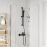 Ensemble de Système de Douche Noir 70 cm Acier inoxydable 648235648235