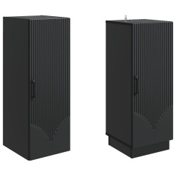 Ensemble de Meubles 2 pcs Noir Bois d'ingénierie 648236648236