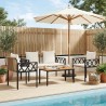 Ensemble de meubles d'extérieur 4 pcs Marron et crème blanche 648238648238