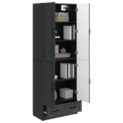 Ensemble de Meubles 2 pcs Noir Bois d'ingénierie 648239648239