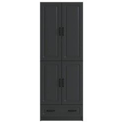 Ensemble de Meubles 2 pcs Noir Bois d'ingénierie 648239648239