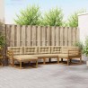 Ensemble de canapés d'extérieur 6 pcs Naturel et Beige 648242648242