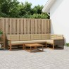 Ensemble de canapés d'extérieur 6 pcs Naturel et Beige 648246648246