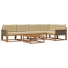 Ensemble de canapés d'extérieur 6 pcs Naturel et Beige 648246648246