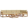 Ensemble de canapés d'extérieur 6 pcs Naturel et Beige 648247648247