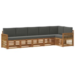 Ensemble de canapé d'angle 5 pcs Naturel et Anthracite 648250648250