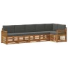 Ensemble de canapé d'angle 5 pcs Naturel et Anthracite 648250648250