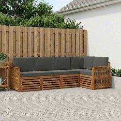 Ensemble de canapé d'angle 4 pcs Naturel et Anthracite 648255648255
