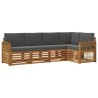 Ensemble de canapé d'angle 4 pcs Naturel et Anthracite 648255648255