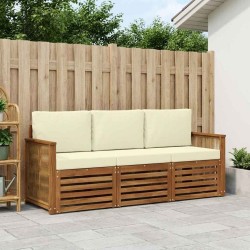 Ensembles de canapés avec coussin 3 pcs Bois d'Acacia Massif 648261648261