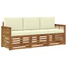 Ensembles de canapés avec coussin 3 pcs Bois d'Acacia Massif 648261648261