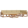 Ensemble de canapés d'extérieur 6 pcs Naturel et Beige 648263648263