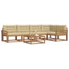 Ensemble de canapés d'extérieur 6 pcs Naturel et Beige 648263648263