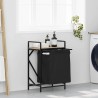 Panier à linge 1 compartiment avec étagère en chêne Sonoma 648265648265