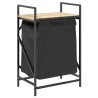 Panier à linge 1 compartiment avec étagère en chêne Sonoma 648265648265
