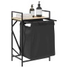 Panier à linge 1 compartiment avec étagère en chêne Sonoma 648265648265