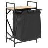 Panier à linge 1 compartiment avec étagère en chêne Sonoma 648265648265