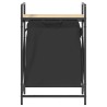Panier à linge 1 compartiment avec étagère en chêne Sonoma 648265648265