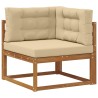 Ensemble de canapés d'extérieur 6 pcs Naturel et Beige 648266648266