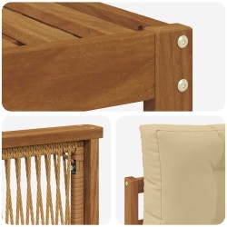 Ensemble de canapés d'extérieur 6 pcs Naturel et Beige 648266648266