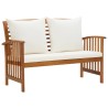 Salon de jardin 5 pcs avec coussins Bois d'acacia solide 648267648267