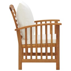 Salon de jardin 5 pcs avec coussins Bois d'acacia solide 648267648267