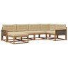 Ensemble de canapés d'extérieur 6 pcs Naturel et Beige 648268648268