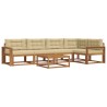 Ensemble de canapés d'extérieur 6 pcs Naturel et Beige 648270648270