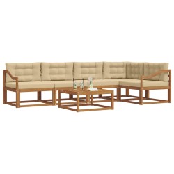 Ensemble de canapés d'extérieur 6 pcs Naturel et Beige 648271648271