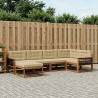 Ensemble de canapés d'extérieur 6 pcs Naturel et Beige 648272648272