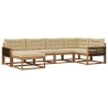 Ensemble de canapés d'extérieur 6 pcs Naturel et Beige 648272648272