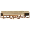 Ensemble de canapés d'extérieur 6 pcs Naturel et Beige 648274648274