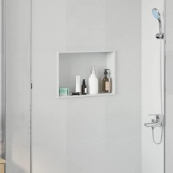 Niche de Douche Blanc 45 x 30 x 9,5 cm Acier inoxydable 648276648276