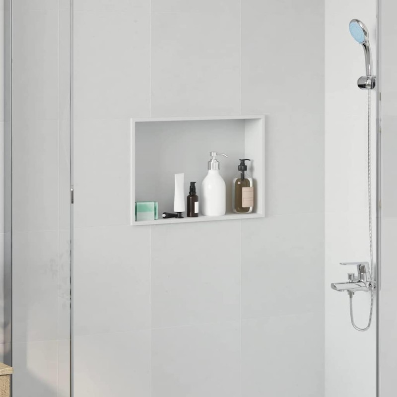 Niche de Douche Blanc 45 x 30 x 9,5 cm Acier inoxydable 648276648276