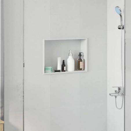 Niche de Douche Blanc 45 x 30 x 9,5 cm Acier inoxydable 648276648276