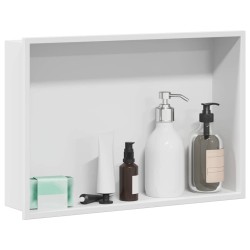 Niche de Douche Blanc 45 x 30 x 9,5 cm Acier inoxydable 648276648276