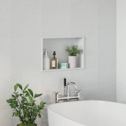 Niche de Douche Blanc 45 x 30 x 9,5 cm Acier inoxydable 648276648276