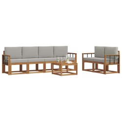 Ensemble de canapés d'extérieur 7 pcs Gris Naturel et Clair 648279648279