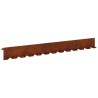 Bordure de Pelouse 10 pcs 102 x 10 x 4 cm Acier Rouillé 648290648290