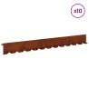 Bordure de Pelouse 10 pcs 102 x 10 x 4 cm Acier Rouillé 648290648290