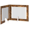 Porte de chien pliable avec supports 2 pcs Chêne fumé 200,5 cm 648294648294