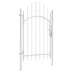 Portail de jardin Woerden en acier 1x2,45 m blanc 648296648296