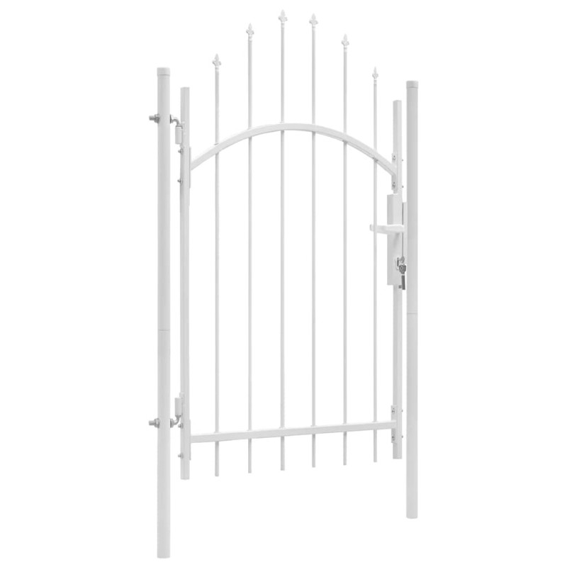 Portail de jardin Woerden en acier 1x2,45 m blanc 648296648296