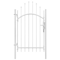 Portail de jardin Woerden en acier 1x2,45 m blanc 648296648296